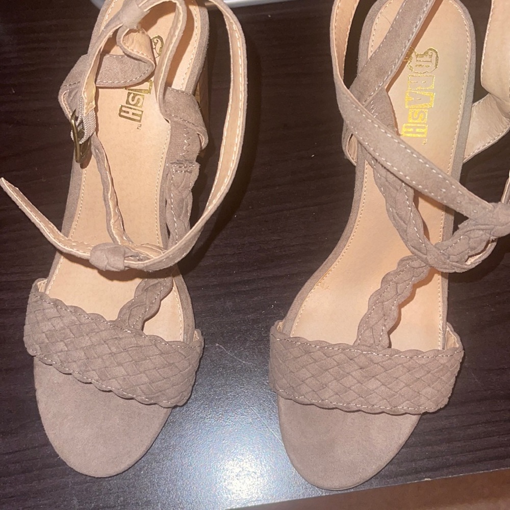 Strapped chunky heel